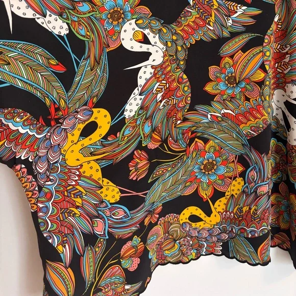 Johnny Was Camelia Lace Eyelet Silk Tunic Blouse 1X - Picture 10 of 12